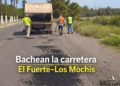 Avanzan trabajos de bacheo en la carretera El Fuerte–Los Mochis