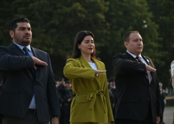 Autoridades conmemoran aniversarios de la Constitución de 1857 y 1917.-