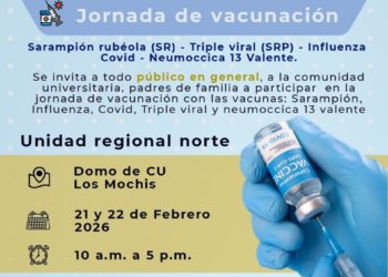UAS invita a la Jornada de Vacunación en el Macrocentro IMSS–Bienestar–UAS.-