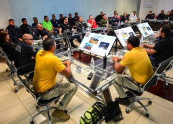 Funcionarios de seguridad del estado y municipios, reciben capacitación para coordinar operación de helicópteros , en Semana Santa