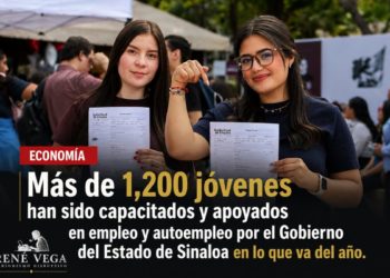 Más de 1,200 jóvenes han sido capacitados y apoyados en empleo y autoempleo por el Gobierno del Estado de Sinaloa en lo que va del año