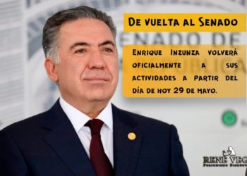 De vuelta al Senado Enrique Inzunza Cázarez