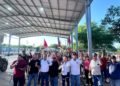 Gran asamblea de Comité de Base del Partido del Trabajo en el campo pesquero de Jitzamuri