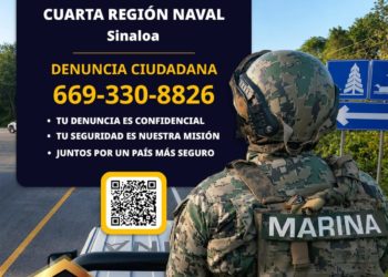 La Cuarta Región Naval pone a disposición mecanismos de denuncia ciudadana en Sinaloa