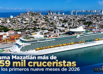 Suma Mazatlán más de 359 mil cruceristas en los primeros nueve meses de 2026