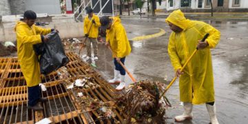 Cerca de 3 toneladas de basura recolectan hoy cuadrillas de Servicios Públicos en alcantarillas